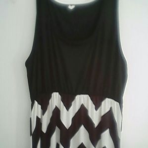 Black & White Striped Long Maxi Dress